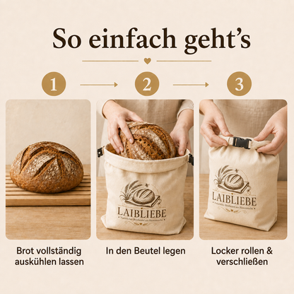 LaibLiebe – Handgemachter natürlicher Brotbeutel aus Bienenwachs