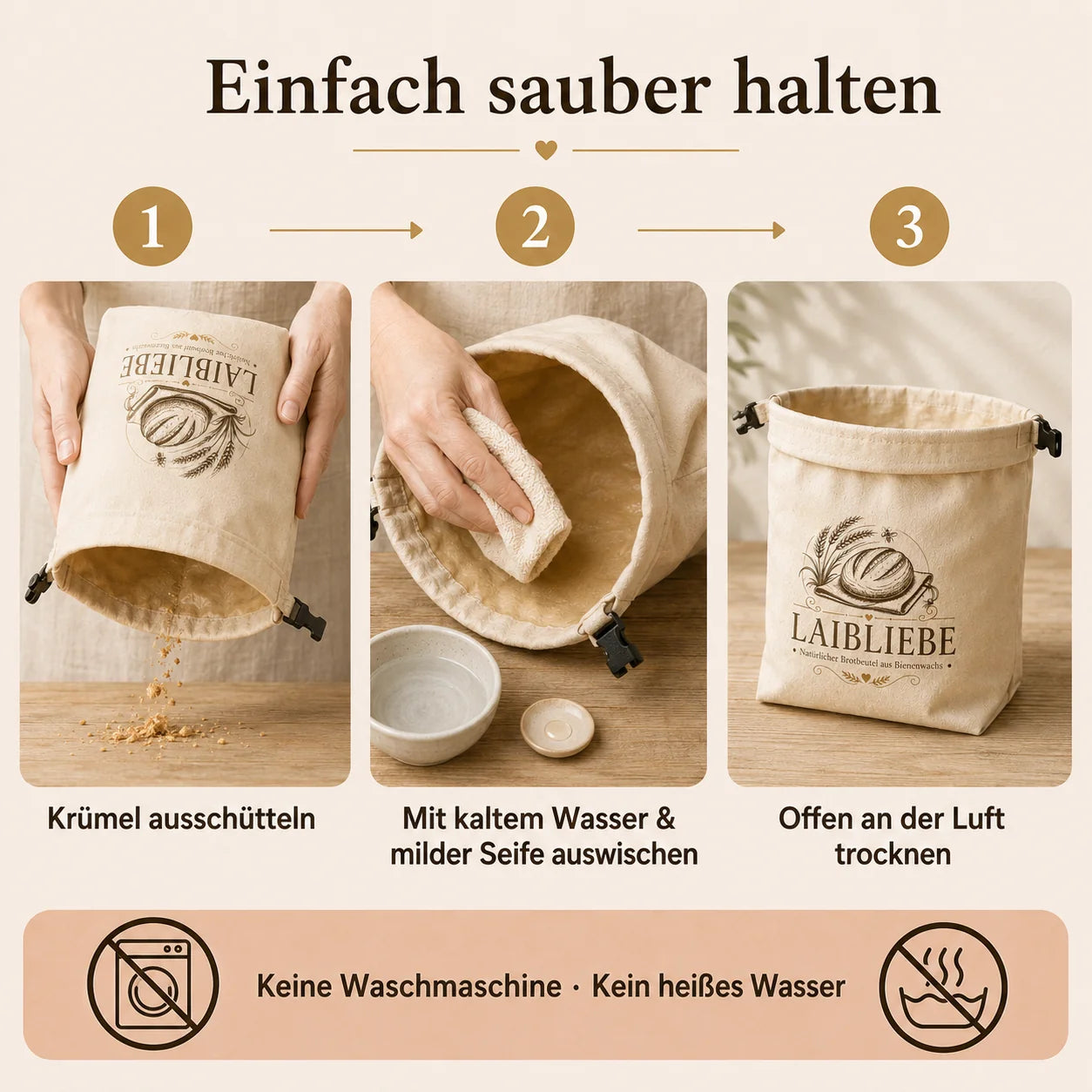LaibLiebe – Natürlicher Brotbeutel aus Bienenwachs