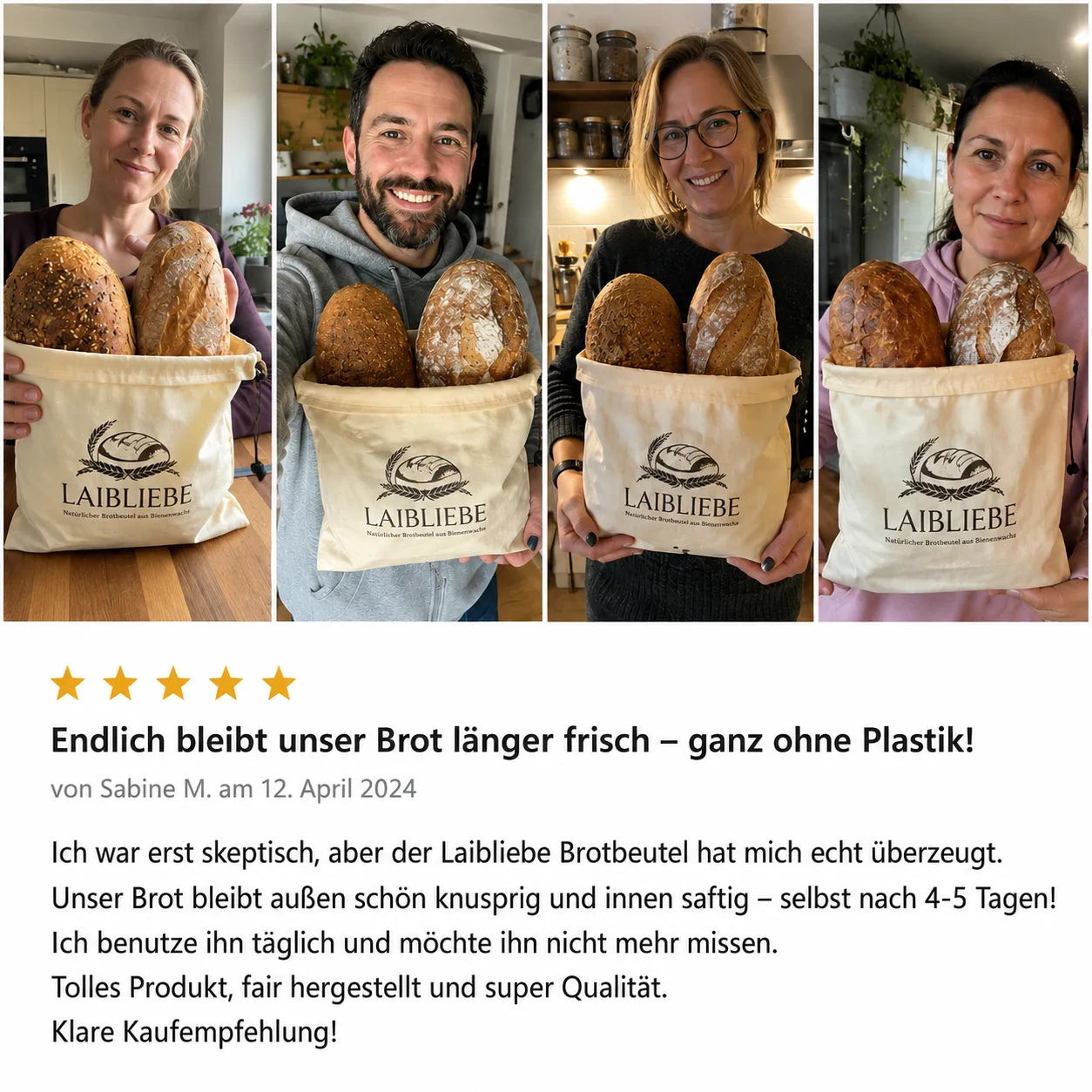 LaibLiebe – Handgemachter natürlicher Brotbeutel aus Bienenwachs
